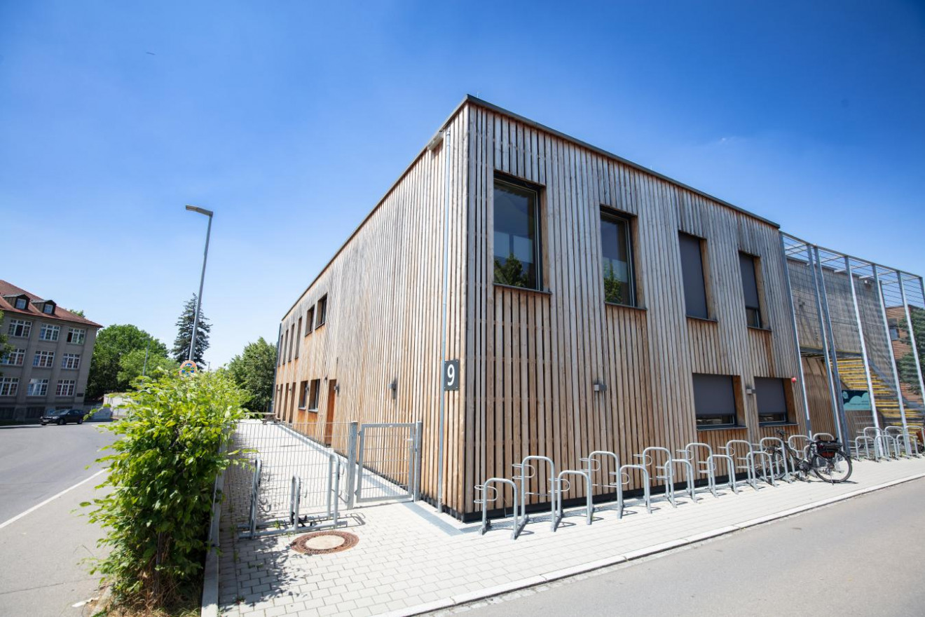 Außenansicht der Denk mit Kita Reutlingen, August-Lämmle-Straße