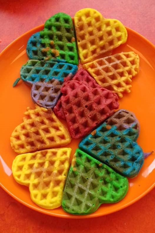 Bunte-Waffeln für Kinder