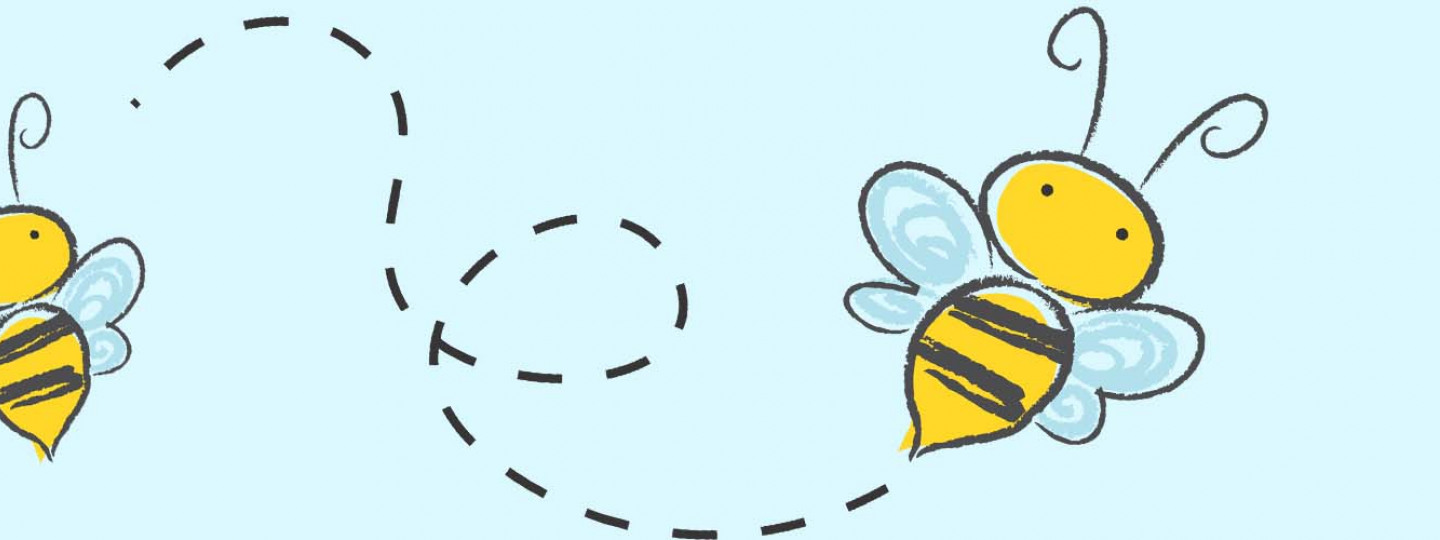 Bienen basteln mit Kindern im Sommer