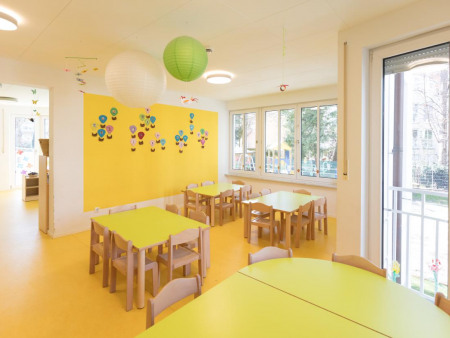 Kindergartengruppe der Denk mit Kita München Bogenhausen, Jensenstraße