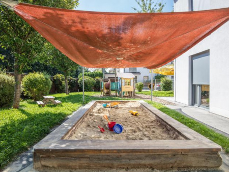 Sandkarten im Garten der Denk mit Kita München Waldperlach