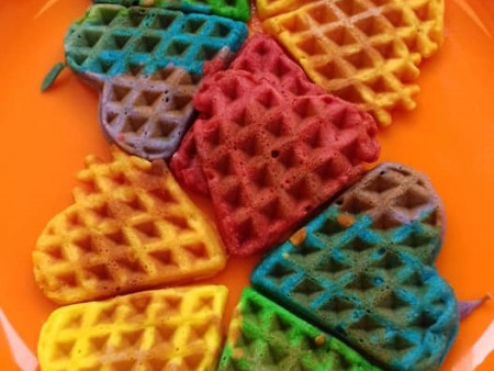 Bunte-Waffeln für Kinder